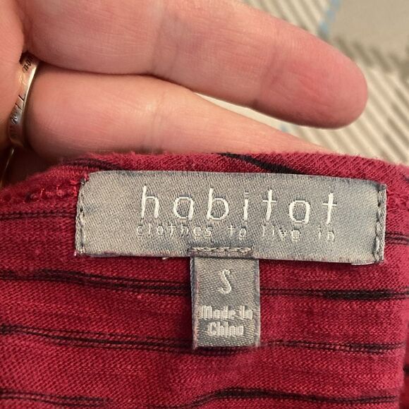 Habitat oversized abstract striped berry top w/pockets fits M or L - Picture 5 of 7